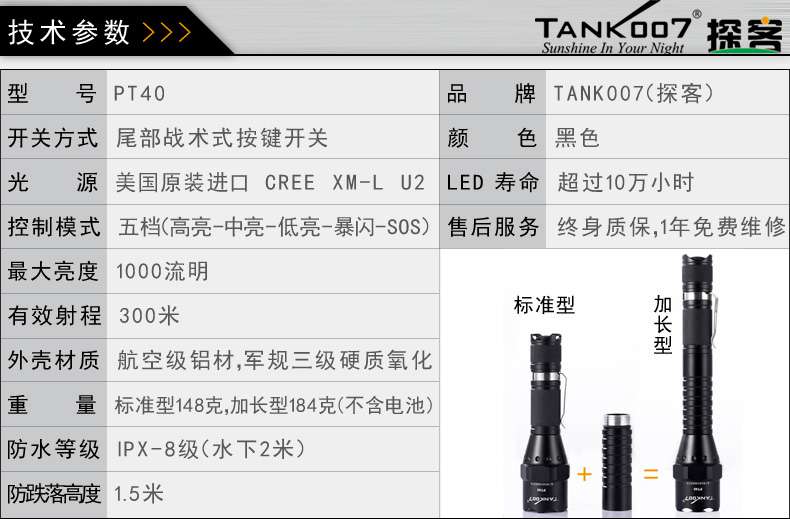 手電PT10，為戰術而生